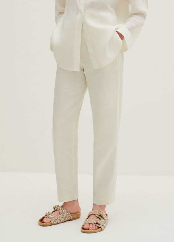 Pantalone in cotone satin - Image 2