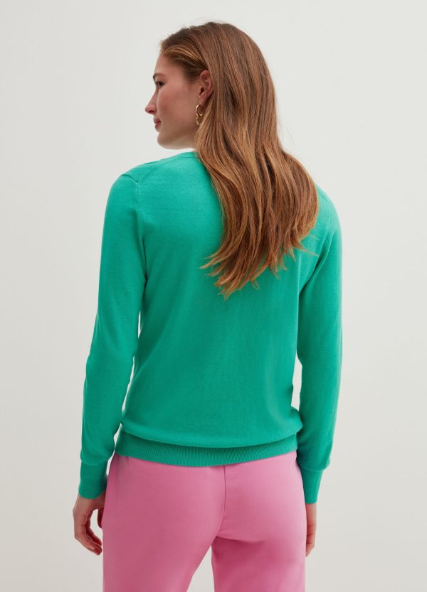 Maglia girocollo in seta e cotone - Image 3