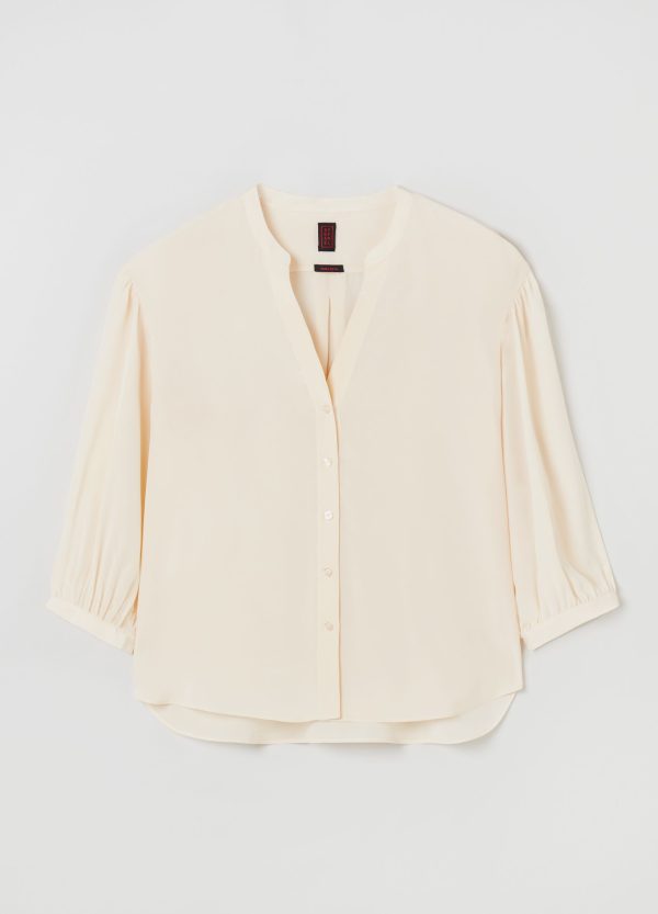 Blusa in seta con maniche a sbuffo - Image 4