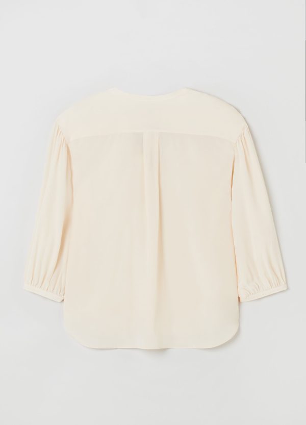 Blusa in seta con maniche a sbuffo - Image 5