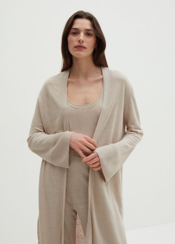 Cardigan lungo in lino - Image 2