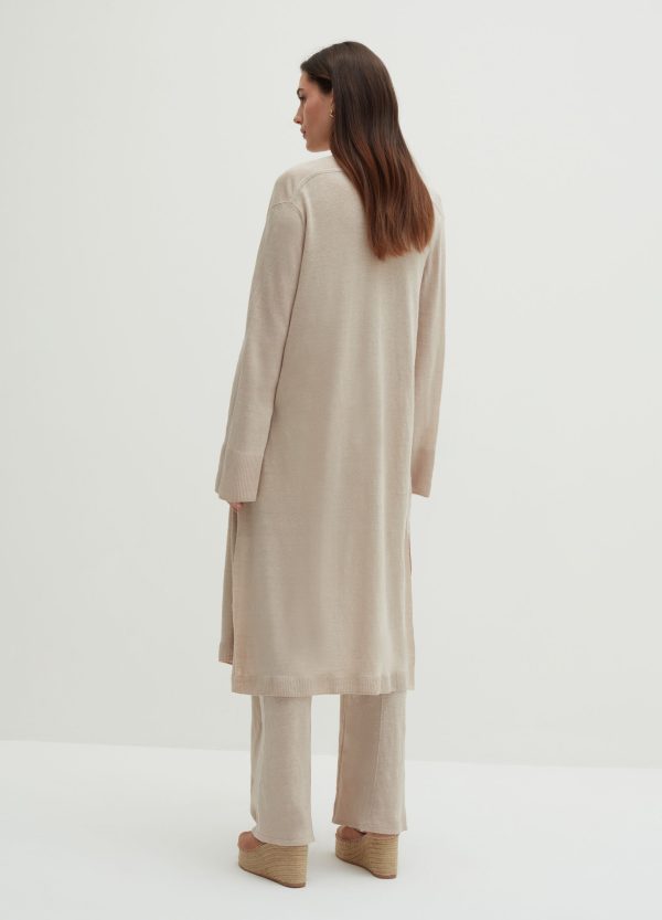 Cardigan lungo in lino - Image 3