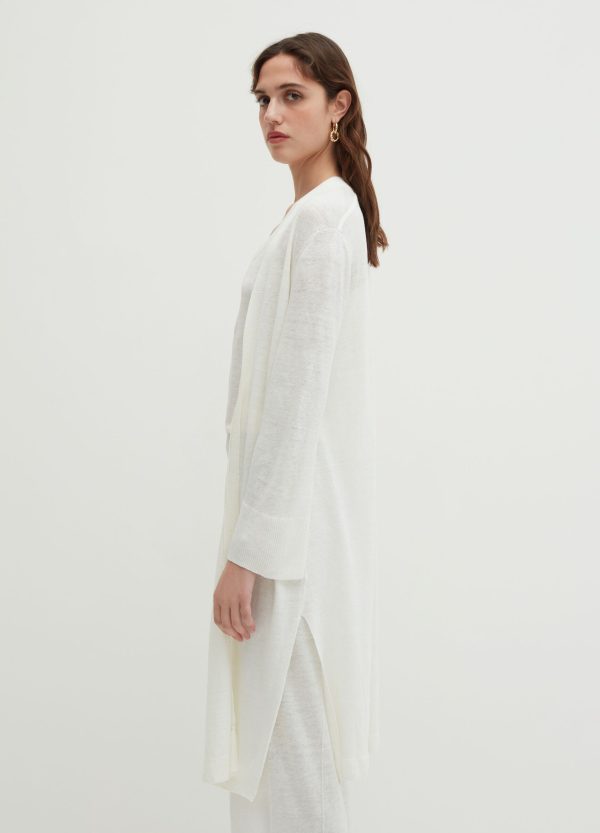 Cardigan lungo in lino - Image 2