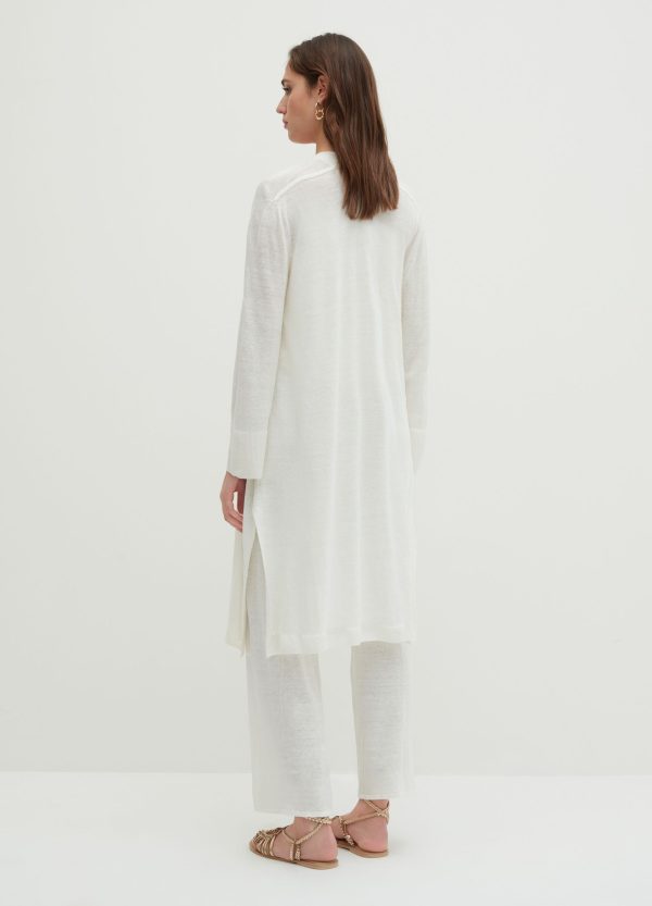 Cardigan lungo in lino - Image 3