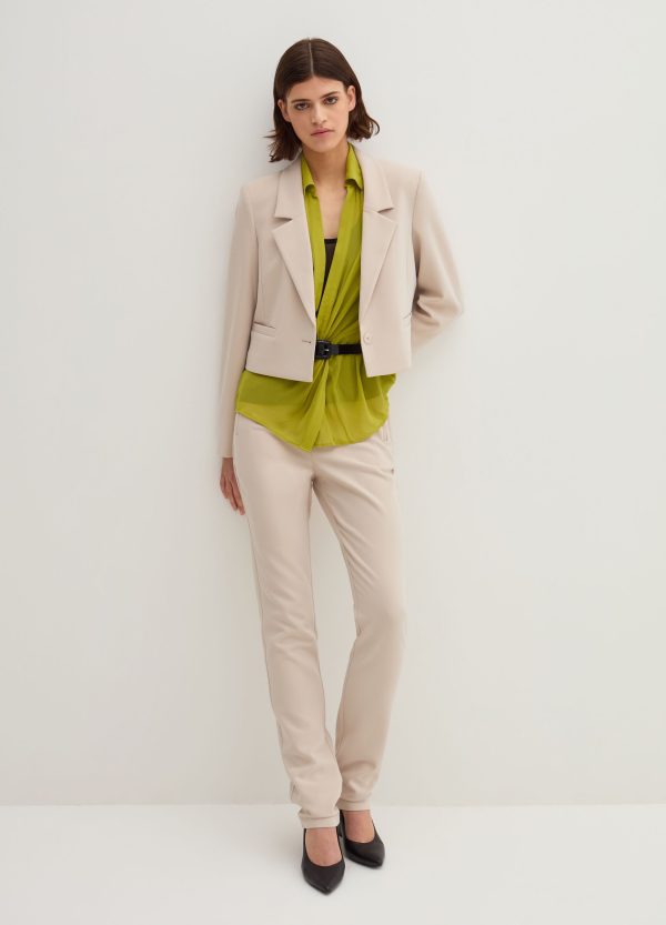Pantalone skinny fit in crêpe doppia