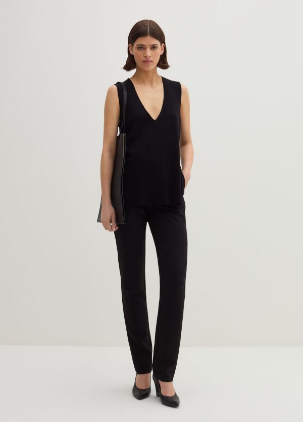 Pantalone skinny fit in crêpe doppia