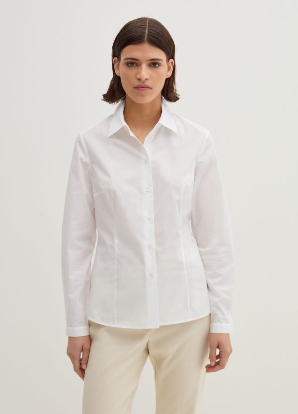 Camicia slim fit in popeline