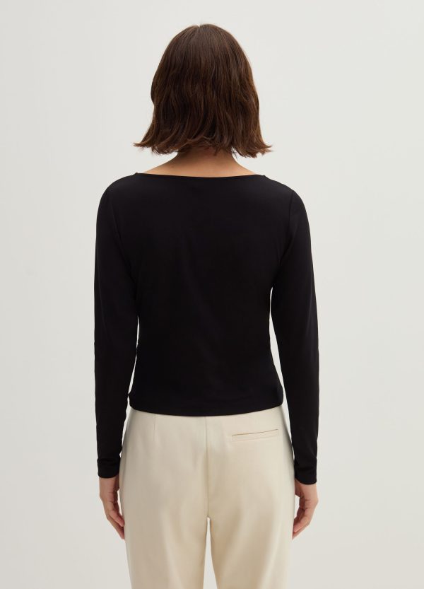 T-shirt scollo a V con incrocio - Image 2