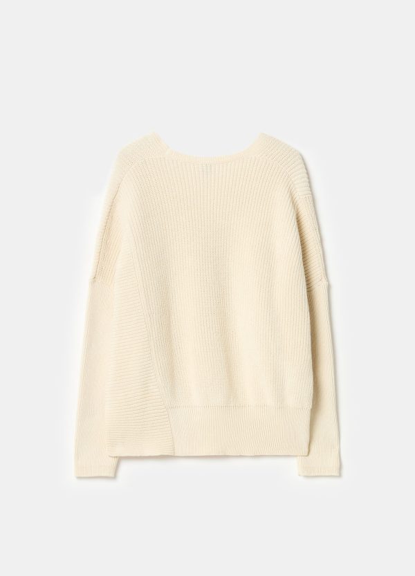 Pullover oversize a coste con spacchi - Image 5