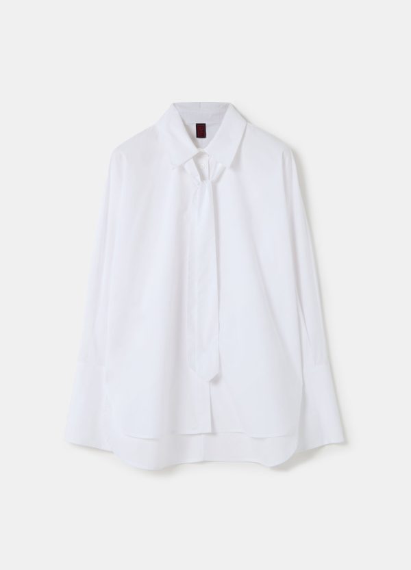 Camicia in popeline con cravatta - Image 4