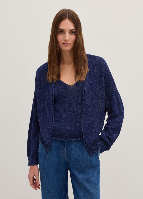 Cardigan aperto oversize senza cuciture