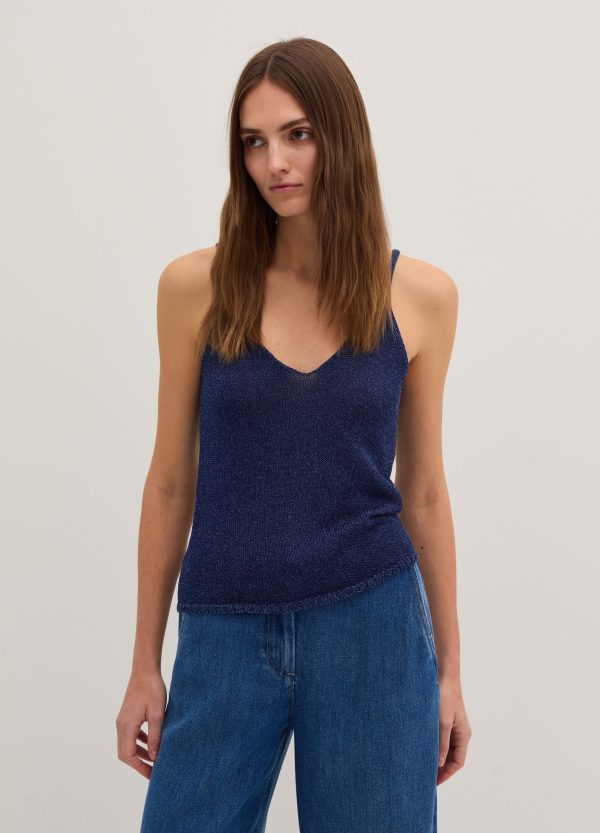 Tank top in cordonetto senza cuciture