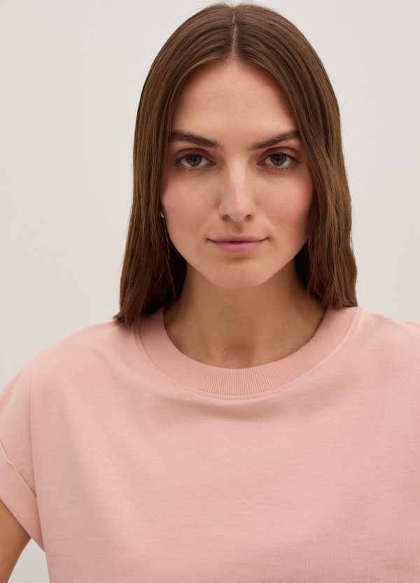 T-shirt boxy fit con risvolti - Image 2