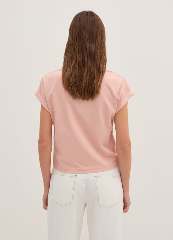 T-shirt boxy fit con risvolti - Image 3