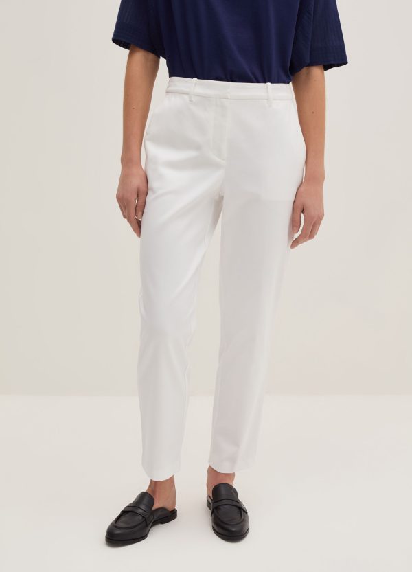 Pantalone crop a sigaretta in twill stretch - Image 2
