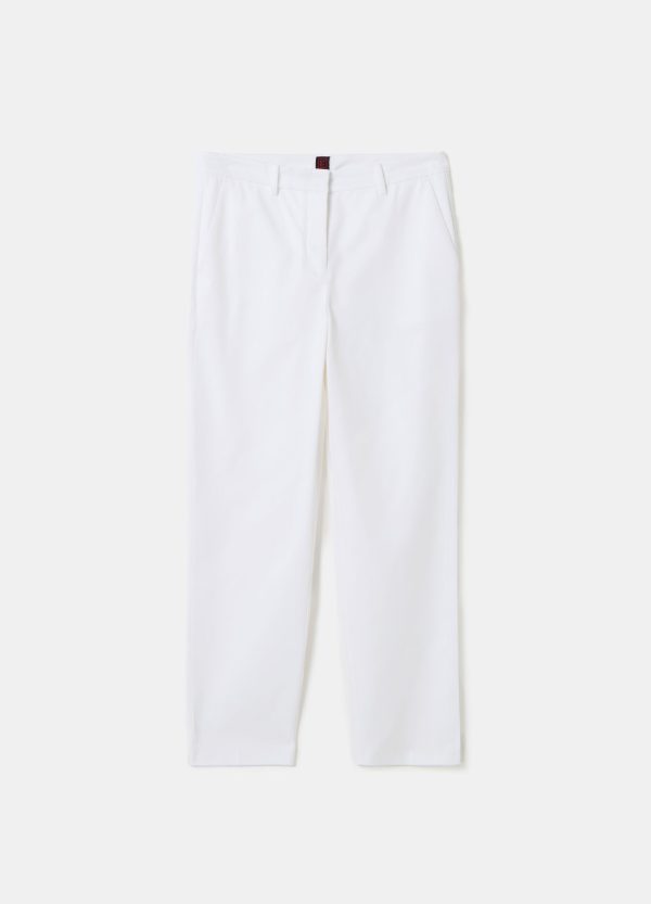 Pantalone crop a sigaretta in twill stretch - Image 4