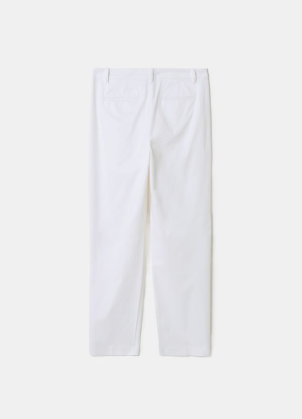 Pantalone crop a sigaretta in twill stretch - Image 5