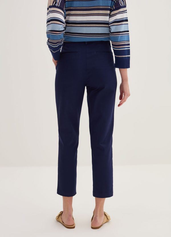 Pantalone crop a sigaretta in twill stretch - Image 3