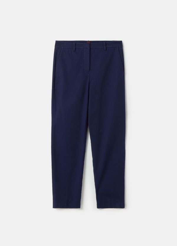 Pantalone crop a sigaretta in twill stretch - Image 4