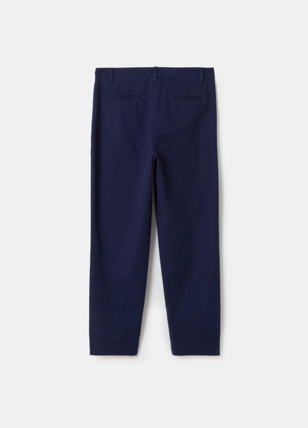 Pantalone crop a sigaretta in twill stretch - Image 5