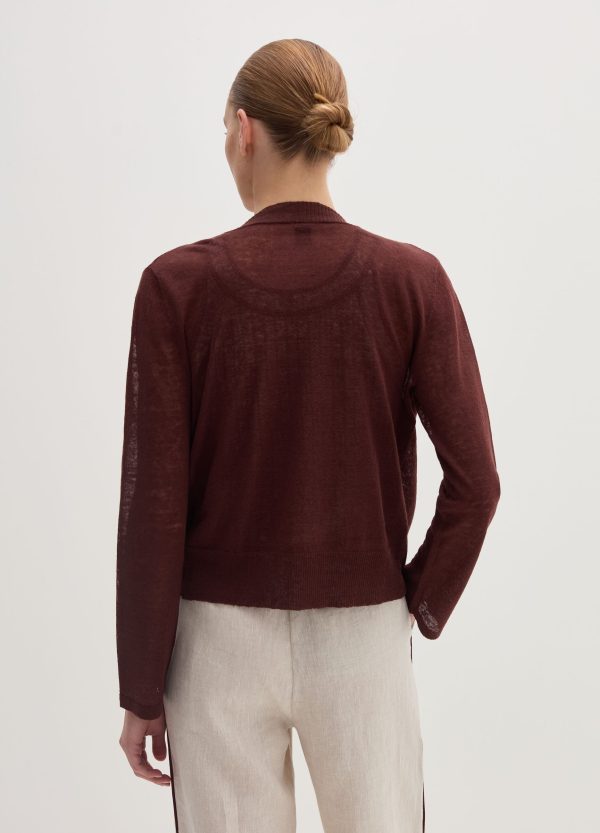 Cardigan aperto in misto lino - Image 2
