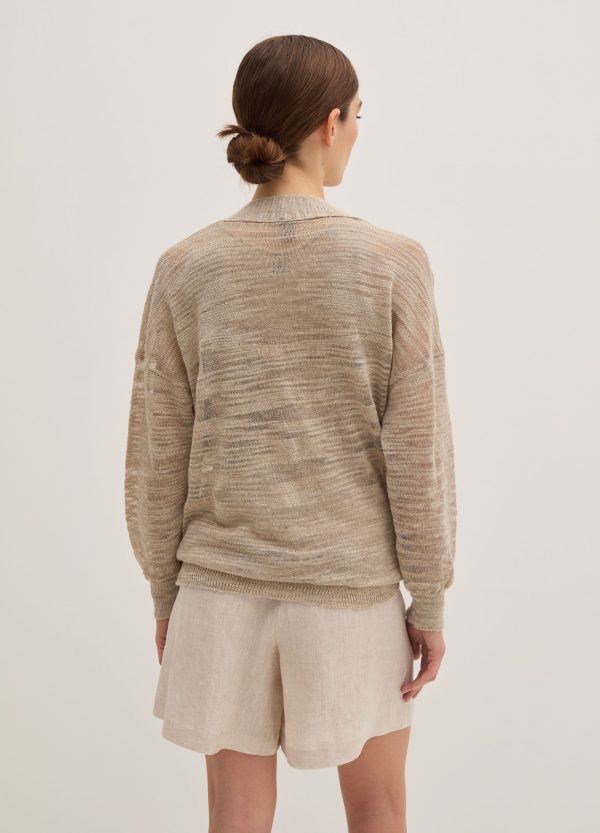 Cardigan oversize in shantung - Image 3