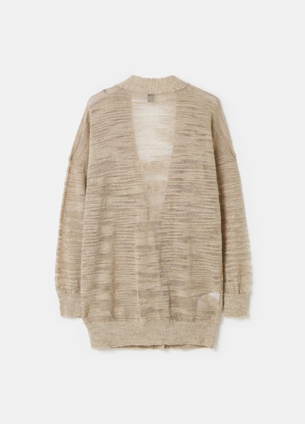 Cardigan oversize in shantung - Image 5