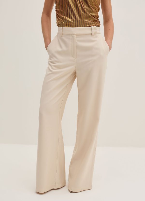 Pantalone palazzo wide leg in twill tecnico - Image 2