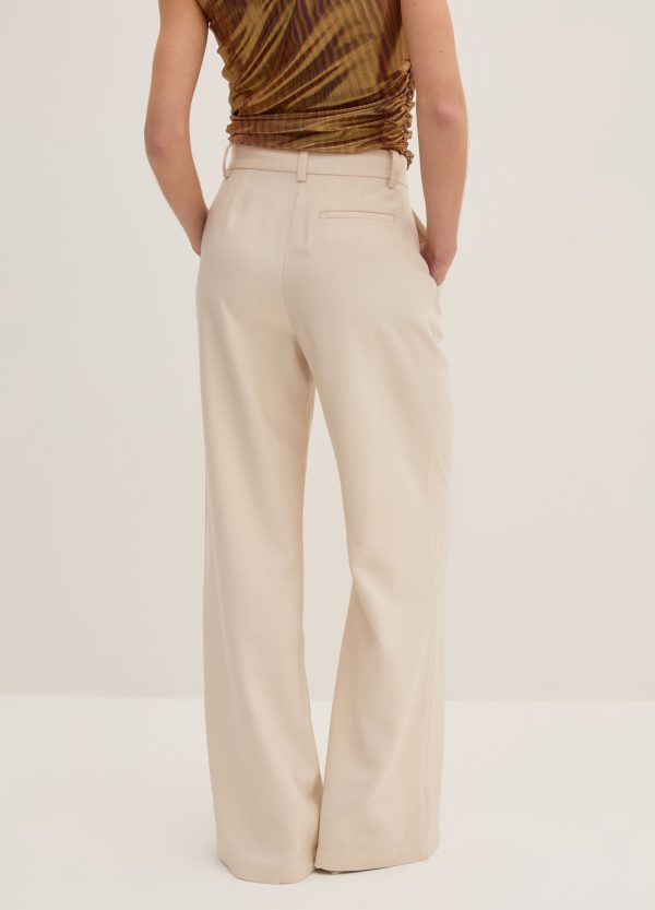 Pantalone palazzo wide leg in twill tecnico - Image 3