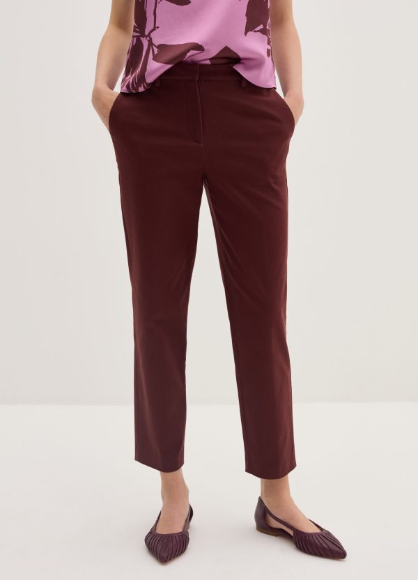 Pantalone a sigaretta cropped in twill - Image 3