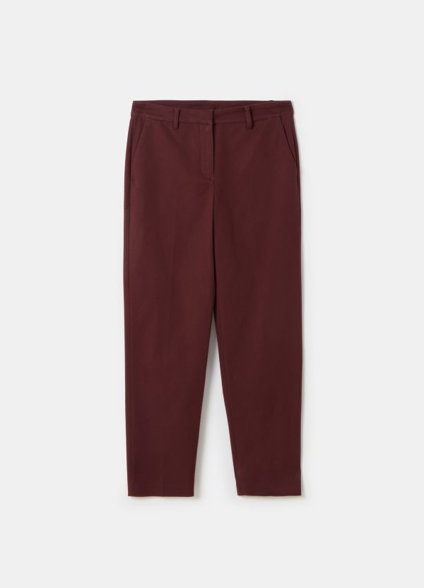 Pantalone a sigaretta cropped in twill - Image 4