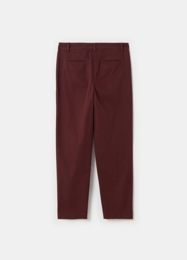 Pantalone a sigaretta cropped in twill - Image 5