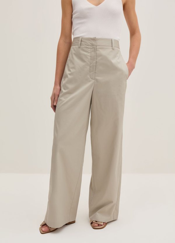 Pantalone straight fit in satin - Image 2