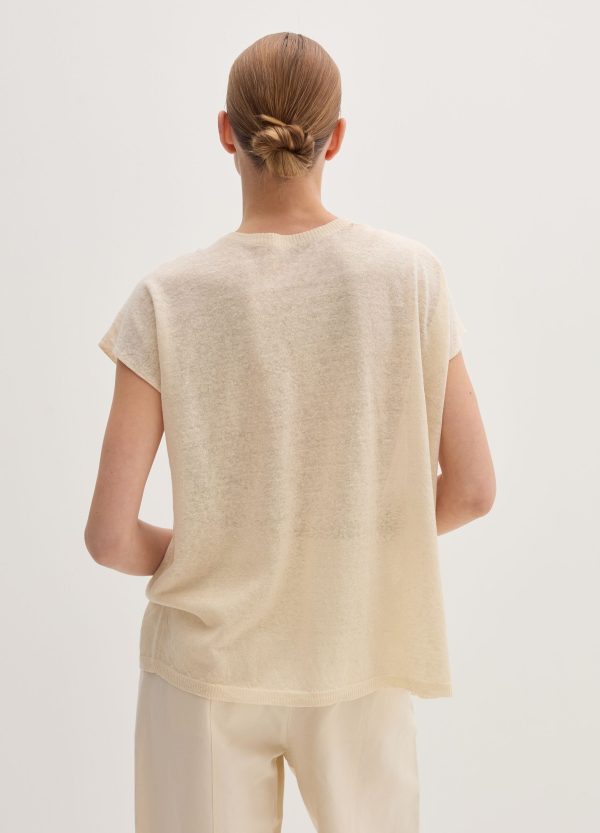 Maglia in misto lino con coulisse - Image 3