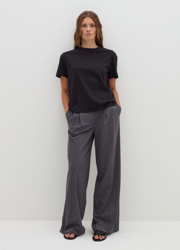 T-shirt in jersey con scollo rotondo