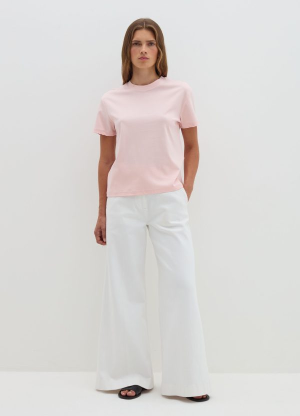T-shirt in jersey con scollo rotondo