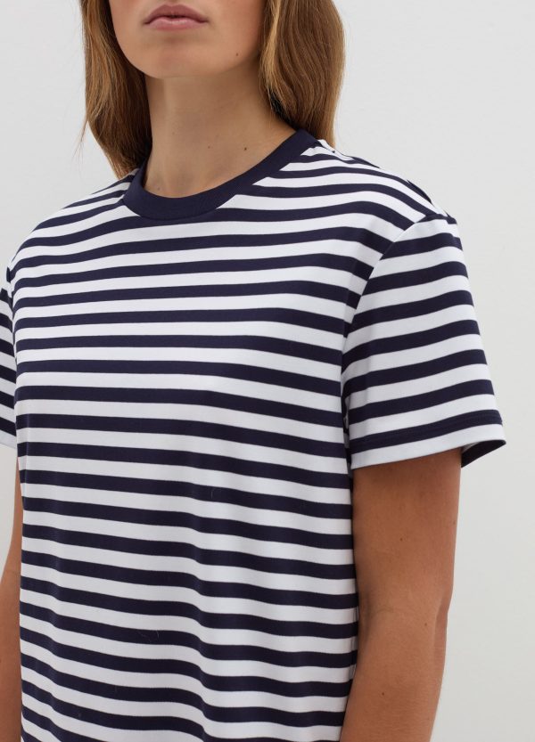 T-shirt in jersey di cotone a righe - Image 4