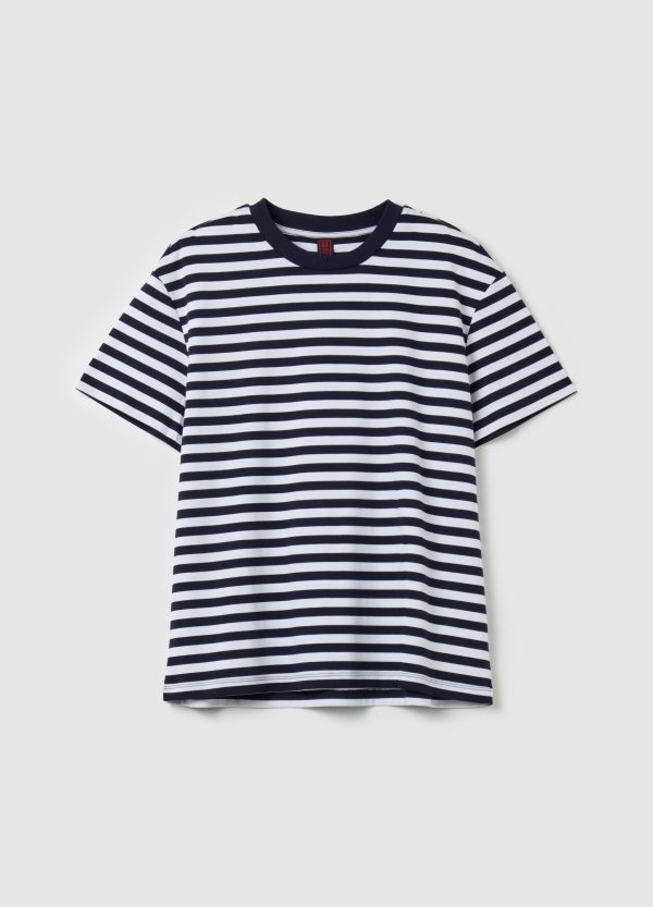 T-shirt in jersey di cotone a righe - Image 5