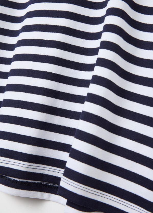 T-shirt in jersey di cotone a righe - Image 6