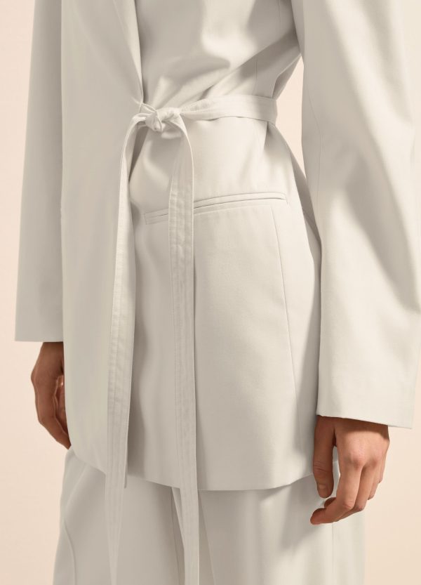 Blazer a portafoglio con cintura