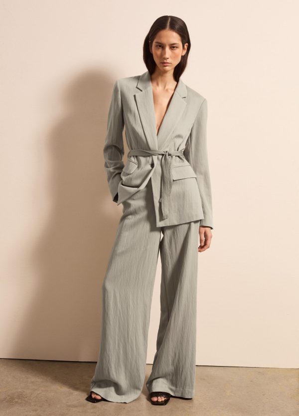 Pantalone a gamba larga in twill