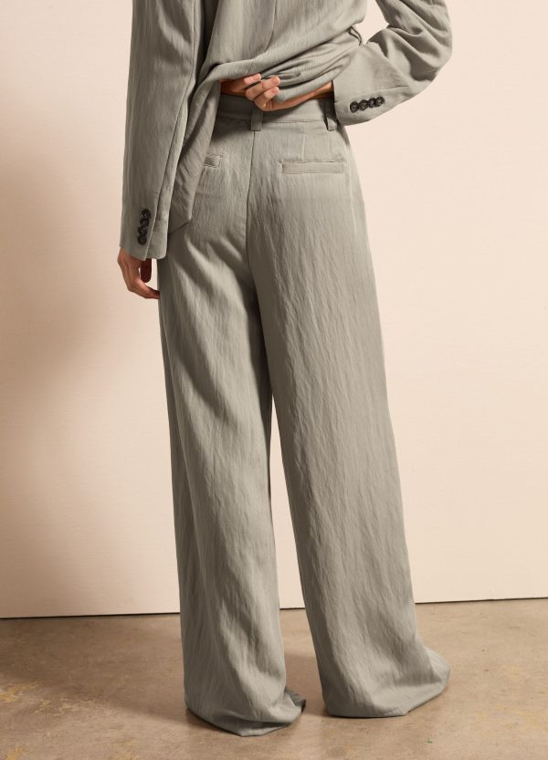 Pantalone a gamba larga in twill - Image 4