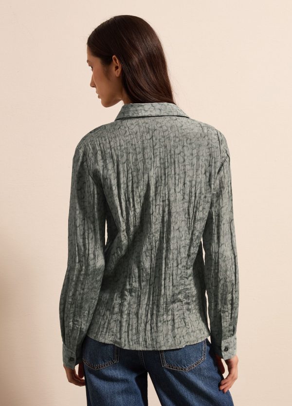 Camicia effetto crinkle fantasia - Image 4