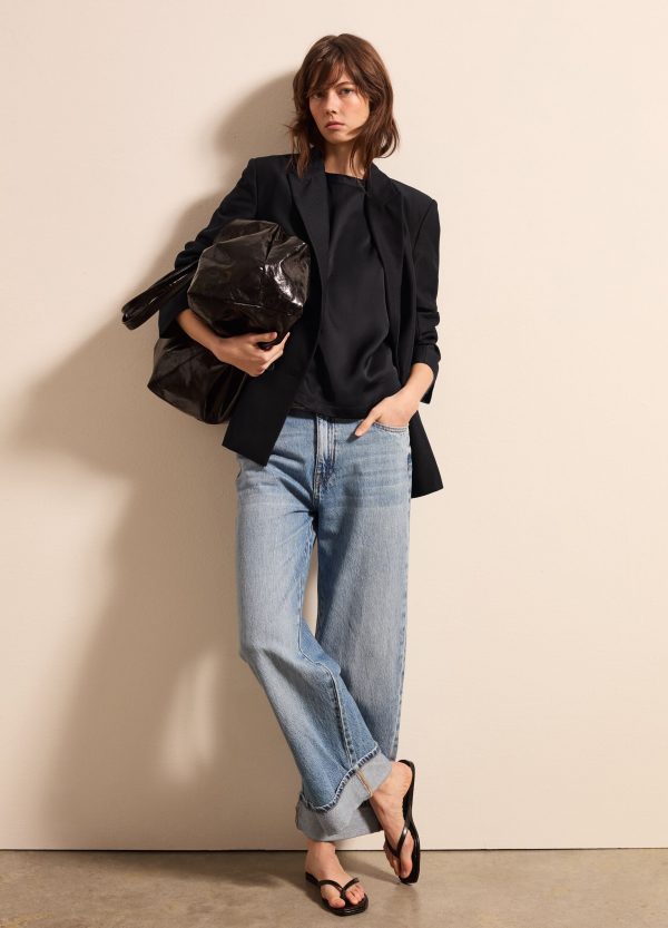 Blusa in viscosa satin - Image 2