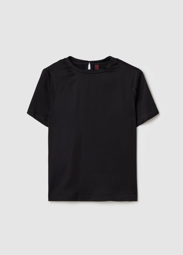 Blusa in viscosa satin - Image 5