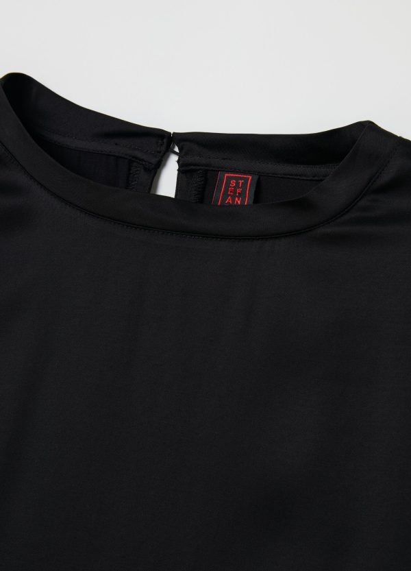 Blusa in viscosa satin - Image 6
