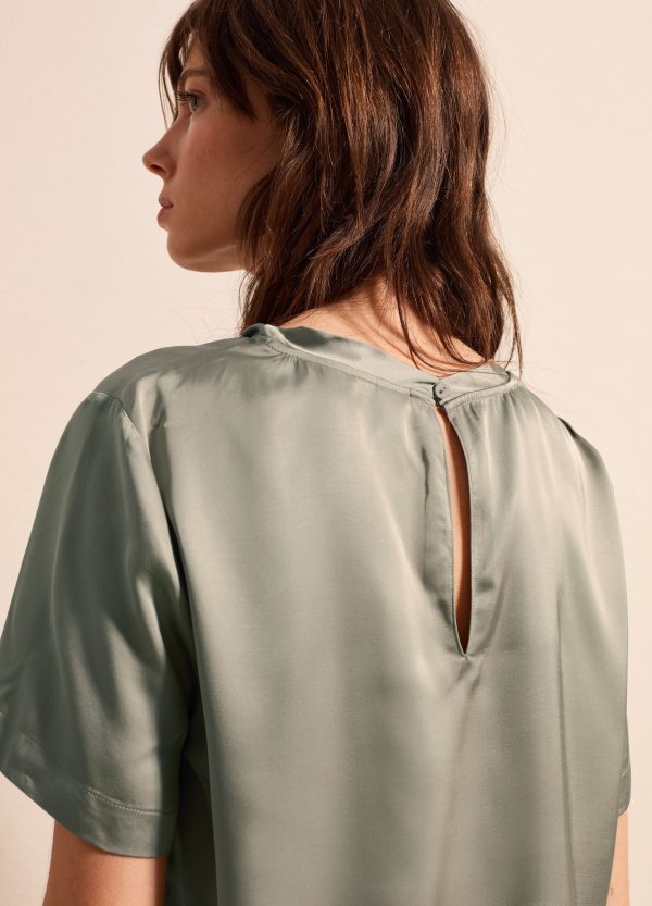 Blusa in viscosa satin - Image 3