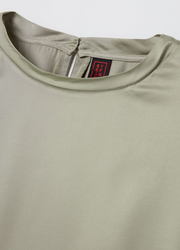Blusa in viscosa satin - Image 6