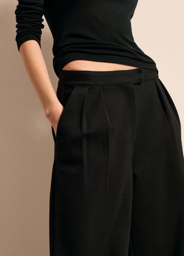 Pantalone palazzo a gamba larga in punto roma - Image 2