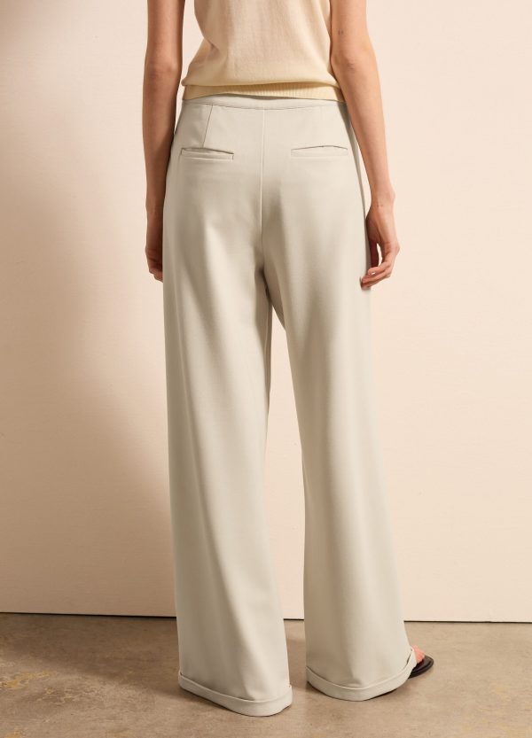Pantalone palazzo a gamba larga in punto roma - Image 4